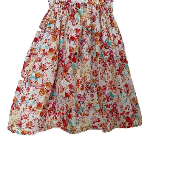 Pastourelle NYC Girls Toddler Butterfly Print Double Lined Fit Flare Dress 6 - Picture 4 of 7
